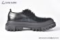 Dolce & Gabbana Hi-trekking Brushed Black Calfskin Derby Shoes