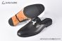 Hermes Go mule Black Calfskin Slides