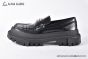 Dolce & Gabbana Hi-trekking Brushed Black Calfskin Loafers 