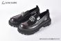Dolce & Gabbana Hi-trekking Brushed Brown/Black Calfskin Loafers with DG logo