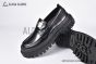 Dolce & Gabbana Hi-trekking Brushed Black Calfskin Loafers with the logo tag