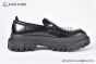 Dolce & Gabbana Hi-trekking Brushed Black Calfskin Loafers with the logo tag