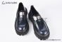 Dolce & Gabbana Hi-trekking Brushed Blue/Black Calfskin Loafers with the logo tag