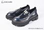 Dolce & Gabbana Hi-trekking Brushed Blue/Black Calfskin Loafers with the logo tag