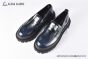 Dolce & Gabbana Hi-trekking Brushed Blue/Black Calfskin Loafers with the logo tag