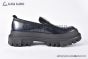 Dolce & Gabbana Hi-trekking Brushed Blue/Black Calfskin Loafers with the logo tag