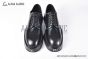 Dolce & Gabbana Michelangelo Brushed Black Calfskin Derby shoes with DG logo