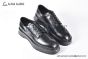 Dolce & Gabbana Michelangelo Brushed Black Calfskin Derby shoes with DG logo