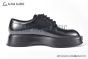 Dolce & Gabbana Michelangelo Brushed Black Calfskin Derby shoes with DG logo