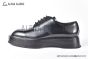Dolce & Gabbana Michelangelo Brushed Black Calfskin Derby shoes with DG logo
