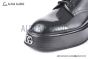Dolce & Gabbana Michelangelo Brushed Black Calfskin Derby shoes with DG logo