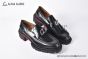 Christian Louboutin Varsimoc Black Calfskin Loafers with CL logo