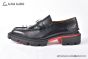 Christian Louboutin Varsimoc Black Calfskin Loafers with CL logo