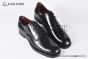 Dolce & Gabbana Michelangelo Brushed Black Calfskin Derby Shoes