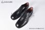 Dolce & Gabbana Altavilla Polished Black Calfskin Derby shoes