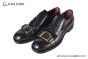 Dolce & Gabbana Altavilla Polished Black Calfskin Derby shoes with the logo tag