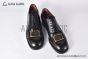Dolce & Gabbana Altavilla Polished Black Calfskin Derby shoes with the logo tag