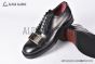 Dolce & Gabbana Altavilla Polished Black Calfskin Derby shoes with the logo tag