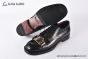 Dolce & Gabbana Altavilla Polished Black Calfskin Derby shoes with the logo tag