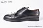 Dolce & Gabbana Altavilla Polished Black Calfskin Derby shoes with the logo tag