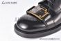 Dolce & Gabbana Altavilla Polished Black Calfskin Derby shoes with the logo tag