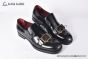 Dolce & Gabbana Altavilla Polished Black Calfskin Loafers with the logo tag