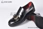 Dolce & Gabbana Altavilla Polished Black Calfskin Loafers with the logo tag