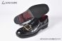 Dolce & Gabbana Altavilla Polished Black Calfskin Loafers with the logo tag