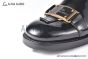Dolce & Gabbana Altavilla Polished Black Calfskin Loafers with the logo tag