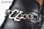 Christian Louboutin EquiswingBrushed Black Calf Leather Loafers