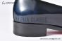 Christian Louboutin Chambelimoc Black/Blue Calf Leather and Piercing Loafers