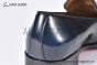 Christian Louboutin Chambelimoc Black/Blue Calf Leather and Piercing Loafers