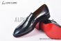 Christian Louboutin Penny Black/Blue Calf Leather Loafers