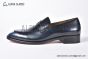Christian Louboutin Penny Black/Blue Calf Leather Loafers