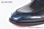 Christian Louboutin Penny Black/Blue Calf Leather Loafers