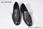 Prada Red Saffiano Calfskin Loafers with Hot-stamped Prada logo