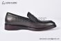 Prada Red Saffiano Calfskin Loafers with Hot-stamped Prada logo