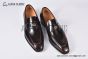 GUCCI Men's Brown Calfskin Loafers with Interlocking G