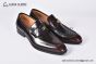 GUCCI Men's Brown Calfskin Loafers with Interlocking G