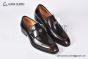 GUCCI Men's Brown Calfskin Loafers with Interlocking G