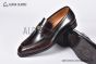 GUCCI Men's Brown Calfskin Loafers with Interlocking G
