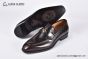 GUCCI Men's Brown Calfskin Loafers with Interlocking G