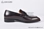GUCCI Men's Brown Calfskin Loafers with Interlocking G
