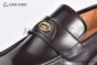 GUCCI Men's Brown Calfskin Loafers with Interlocking G