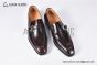 GUCCI Men's Brown Calfskin Buckle Loafers 