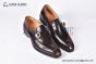GUCCI Men's Brown Calfskin Buckle Loafers 