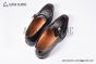 GUCCI Men's Brown Calfskin Buckle Loafers 