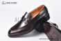 GUCCI Men's Brown Calfskin Buckle Loafers 
