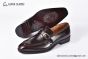 GUCCI Men's Brown Calfskin Buckle Loafers 