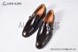 GUCCI Men's Brown Calfskin Buckle Loafers 